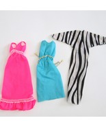 Barbie Best Buy Fashion Fantasy 3 Dress Lot 9157 2769 4814 Vintage 70 So... - £22.16 GBP