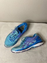 Asics Gel Nimbus 18 Womens Mesh Athletic Running Shoes Teal Purple Size 9 US - £18.67 GBP