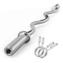 Olympic EZ Curl Bar, 47&quot; Barbell Bar for Weight Lifting, Biceps, triceps... - $3,848.69 MXN