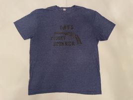 Dads Fidget Spinner T Shirt, Size XXL, Blue, Birthday, Christmas Gift 4 ... - $19.55