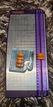 Used Fiskars Portable Trimmer 12 Inch Crafts Paper Cutter With 2 New Blades - £7.76 GBP