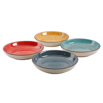 Gibson Home Color Speckle 4 Piece 10.75 Inch Stoneware Pasta Bowl Set - £53.87 GBP