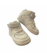 Nike Court Borough Mid TDV Toddler Shoes Size 3C White Cream Hook &amp; Loop... - $22.37