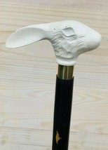 Vintage Bunny Face White Polished Handle Walking Stick Walking Cane Replica - £18.25 GBP