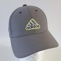 Adidas Climalite Men Baseball Cap Gray Yellow Logo Hat Size S/M - £13.99 GBP