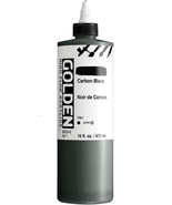 High Flow Acrylics by GOLDEN, Carbon Black, 16 Fl. Oz. Bottle, Professio... - £42.03 GBP