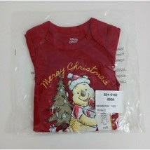 New Disney Baby Red Winnie The Pooh Merry Christmas Body Suit Size Newborn - $9.69