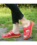 Large Size Wedge Sandals Hollow Cross Ladies Sandals - £35.41 GBP