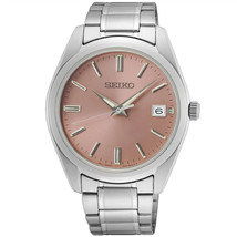 Seiko Men&#39;s Discover More Pink Dial Watch - SUR523P1 - $149.30