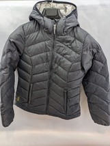 LOLE Puffer Jacket Womens XS Grey Duck Down Full Zip Pockets (C10) - £47.20 GBP