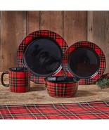 Montana Plaid Dinnerware Set for Rustic Outdoor Dining - $6,920.31 MXN