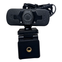 Full HD Webcam Wired USB Camera 1080P with Microphone Desktop PC Laptop Black - £8.71 GBP