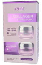 Azure Hyaluronic Acid &amp; Collagen Day/Night Cream Set Renewing, Toning &amp; ... - $20.00