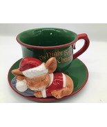 TELEFLORA Christmas Cup Saucer Mouse Figurine The Night Before Christmas... - $217.55 MXN