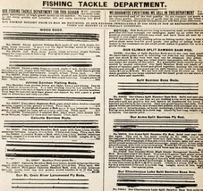 1900 Fishing Rods Tackle Dept Advertisement Victorian Sears Roebuck 5.25... - £15.46 GBP