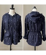 Talbots French Terry Palm Tree Embroidered Full Zip Hoodie Jacket Blue M... - €21,01 EUR