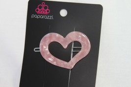 Paparazzi Hair Clip (new) HEART NOT TO LOVE - PINK HEART - £6.75 GBP