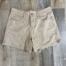 Levi&#39;s Women&#39;s Denim Shorts Khaki White Dots Design Bottoms Size 4 - $22.22