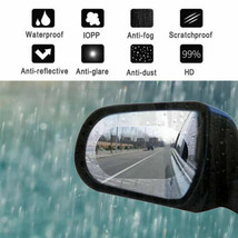 2x Car Rearview Mirror Anti Rain Anti Fog Waterproof Transparent Film 135mm*95mm - £10.86 GBP