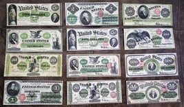 High quality COPIES with W/M United States banknotes 1862-1863 y. FREE S... - £45.42 GBP
