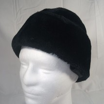 Vintage Union Made Cossack Hat Fold Down Ear Flaps Winter Warm Men&#39;s Black Large - £23.52 GBP