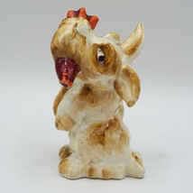 Écossais Chien Terrier Tenant Carottes Porcelaine Figurine - £39.54 GBP