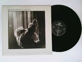 U2 Wide Awake in America EP Island Record 90279-1-A vinyl album 1985 bono VG+ - £14.25 GBP