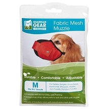 Guardian Gear Fabric MESH Dog MUZZLES Comfortable Soft Red Muzzle for Dogs That  - £17.38 GBP