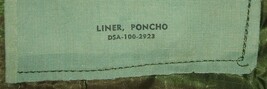 Vietnam War 1965 poncho liner unissued w slight storage wear, "lowland E... - $75.00