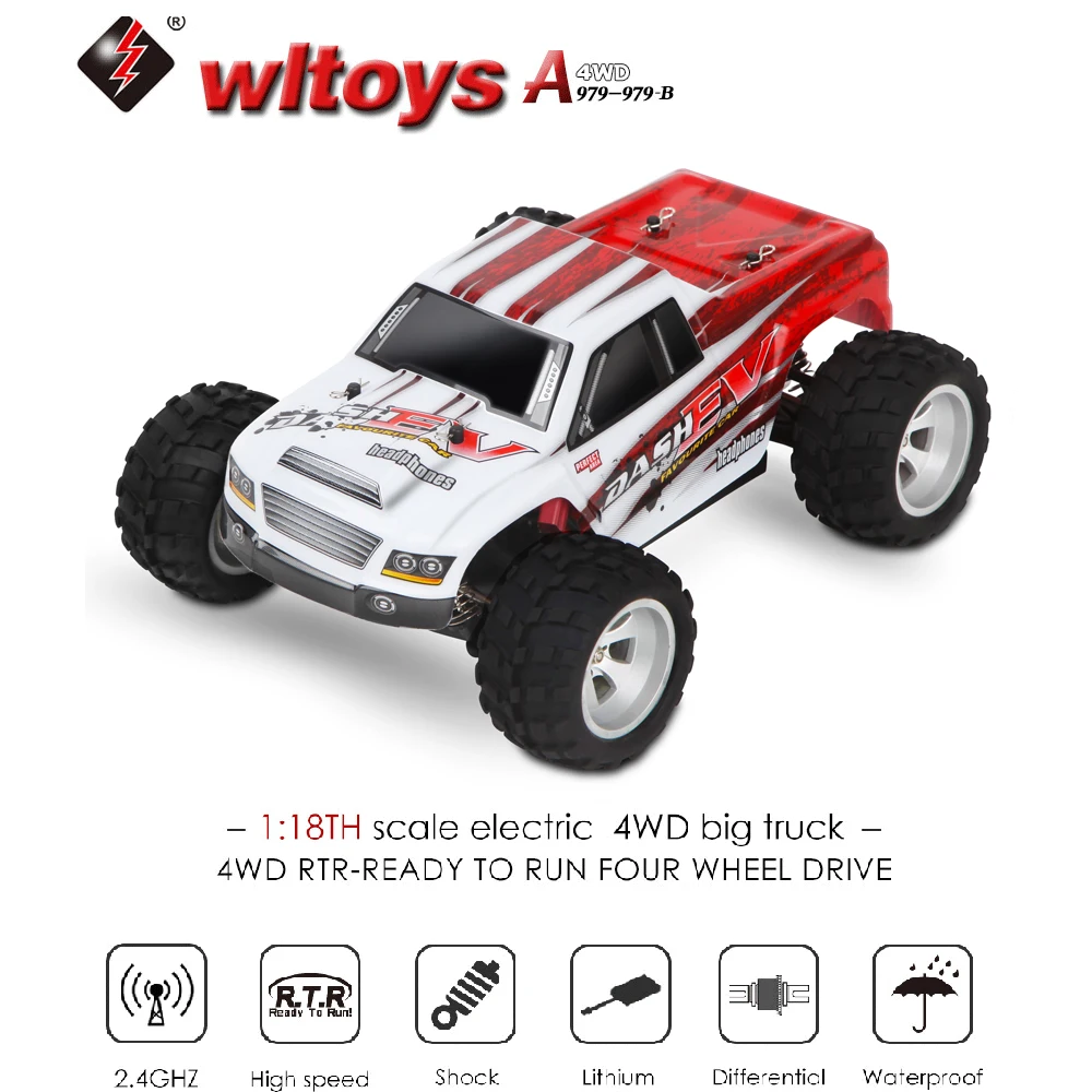 Wltoys A979 A979-A A979-B RC Car 70km/h High Speed Crawler 1/18 Electric 4WD - £111.95 GBP+