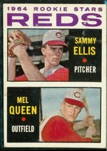 Vintage 1964 Topps Baseball Card #33 Ellis - Queen Rookie Stars Cincinnati Reds - £6.72 GBP