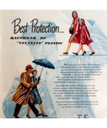 1947 Bakelite Vinylite Rain Clothing Advertisement Weather Proof Fashion... - $29.99