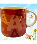 Anthropologie Coffee Cup Multicolored &quot;A&quot;s in Different Fonts, Yellow In... - $407.81 MXN