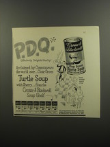 1953 Crosse &amp; Blackwell Clear Green Turtle Soup Advertisement - £14.50 GBP