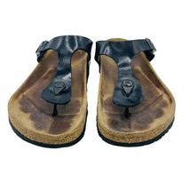 Birkenstock Sandals Adult Women’s 8 Men’s 6 Gizeh Birko-Flor Black Paten... - $951.82 MXN