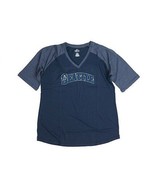 Women&#39;s Majestic Seattle Mariners V-Neck S/S T-Shirt, Blue, 4X - £10.72 GBP