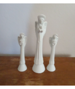 Angels Set Of 3 Porcelain Pencil Snow Powder Vintage 6&quot; - 8&quot; - $18.66