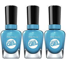 (3 Pack) NEW Sally Hansen Miracle Gel, Nail Polish,Rhythm &amp; Blue,0.50 Ou... - £22.85 GBP