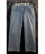 Carhartt Jeans Mens Size 42x32 Blue Denim Cotton Flat Front Straight Leg... - £19.44 GBP