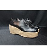 Vintage 1960s Mod Platform Loafer Canvas Shoes Groovy Disco Heels Enrico... - €81,21 EUR