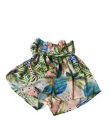 ZAFUL Size 10 XL Paper Bag Waist Floral Print Shorts Green Blue White Pink - $16.79