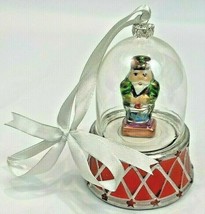 Snowglobe Mr Christmas Music Box Ornament Musical Drummer 5&quot; Decoration - £9.22 GBP