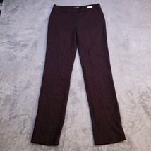 Mario Serrani Printed Dress Pants Black Burgundy Chino Straight Casual Womens 2 - £20.34 GBP