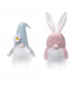 2pcs Easter Gonme Bunny Dolls Dwarf Plush Toy Led Light Glowing Decorations Gift - £20.29 GBP