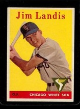 Vintage Baseball Trading Card Topps 1958 #108 Jim Landis Chicago White Sox - £8.52 GBP