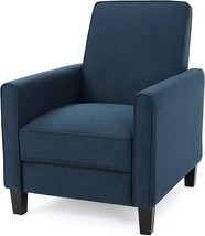 Great Deal Furniture Jeffrey Dark Blue Fabric Recliner Club Chair - £256.77 GBP