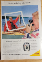 Vintage Ad Eastman Kodak &#39;Beats Talking About It!&#39; Brownie Starmatic Camera &#39;65 - £6.75 GBP