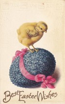 Best Easter Wished Chick Floral Egg Postcard B29 - £2.33 GBP