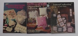 Vintage Candlewicking Embroidery Pattern books / booklets Lot of 3 - $7.99