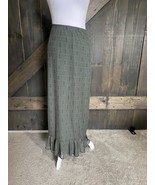 J. Jill Maxi Skirt Women&#39;s Medium Green Column Long Tulip Hem Boho Gypsy... - $29.54 CAD